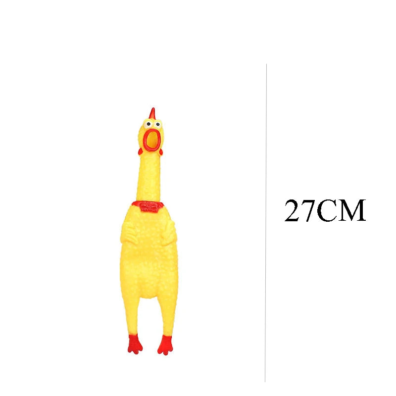 Squeaky Chicken Dog Toy - Funny Rubber Chew Toy for Small & Large Dogs - Perfect for Playtime!