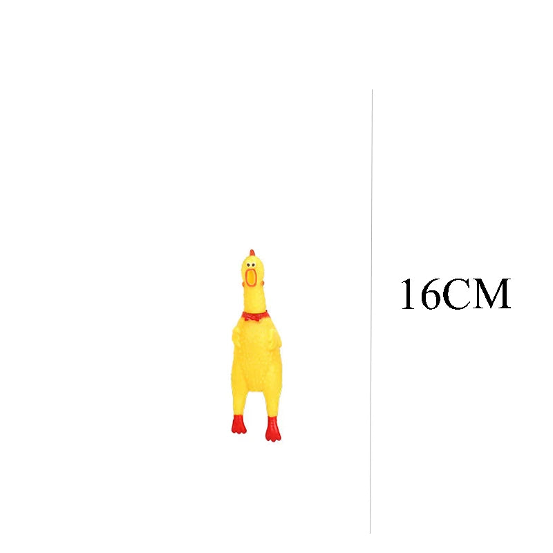 Squeaky Chicken Dog Toy - Funny Rubber Chew Toy for Small & Large Dogs - Perfect for Playtime!